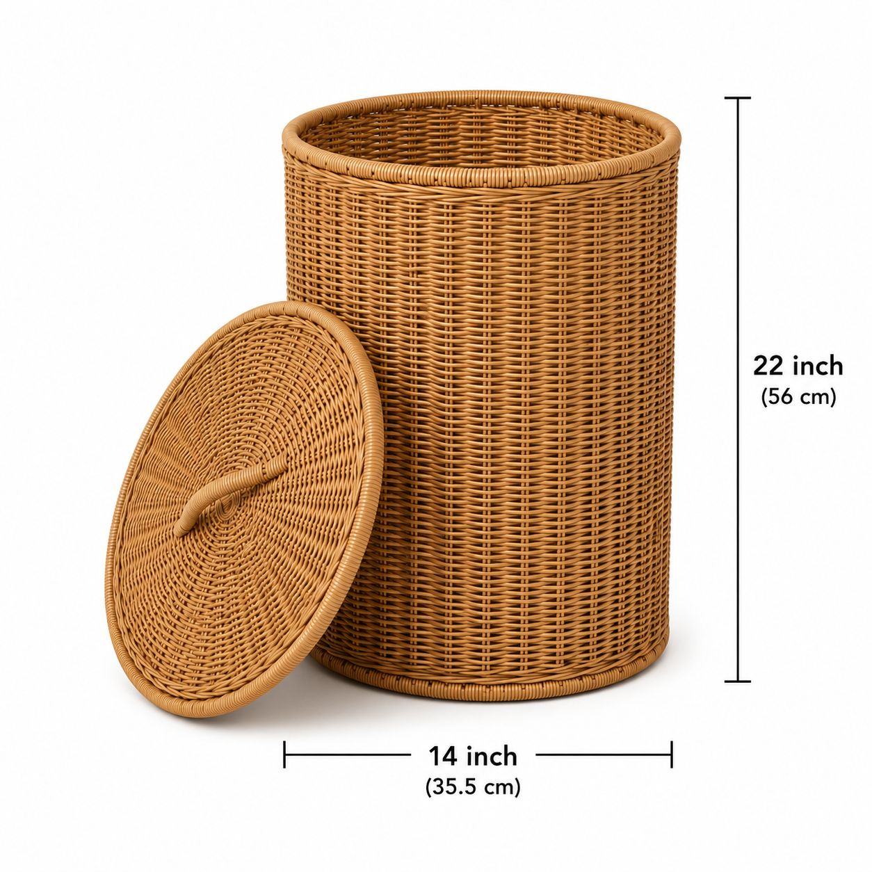 Natural Malaysian Cane Laundry Basket | Handwoven Storage Hamper
