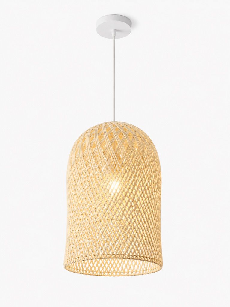 CraftCane Handmade Malaysian Cane Pendant Lamp | Woven Hanging Light for Home, Café & Restaurant