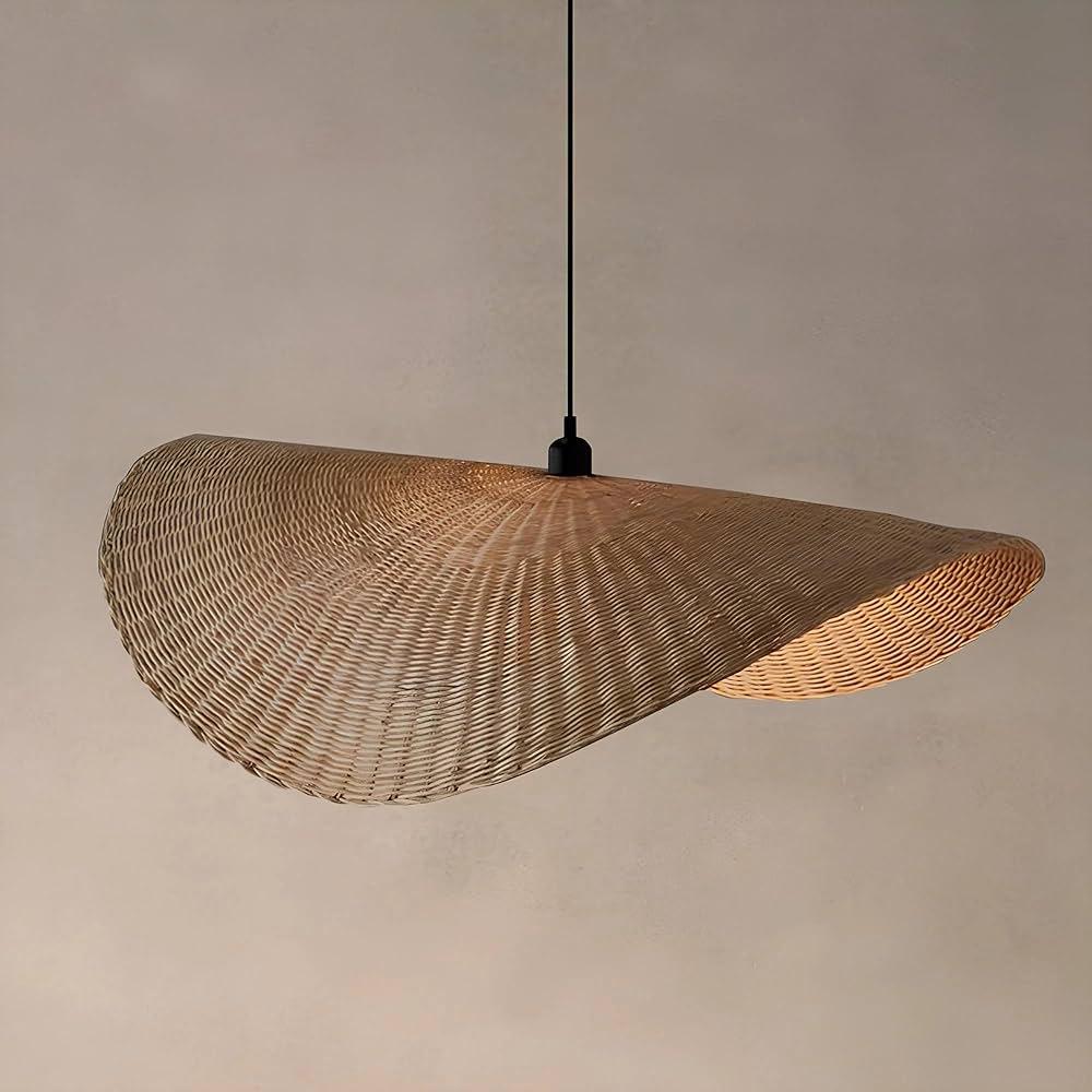 Handcrafted Malaysia Cane Pendant Light | Sustainable Woven Hanging Lamp