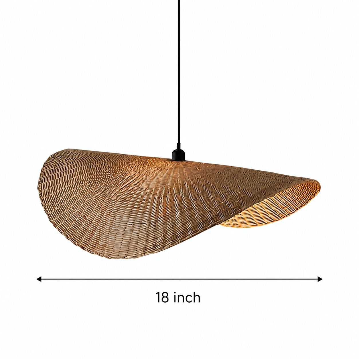 Handcrafted Malaysia Cane Pendant Light | Sustainable Woven Hanging Lamp