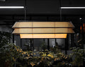 CraftCane Handmade Rattan Linear Pendant Lamp | Luxury Hanging Light for Dining & Café Spaces