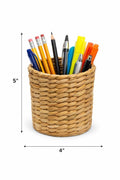 Handwoven Natural Desk Organizer | Eco-Friendly Pen Holder by CraftCane