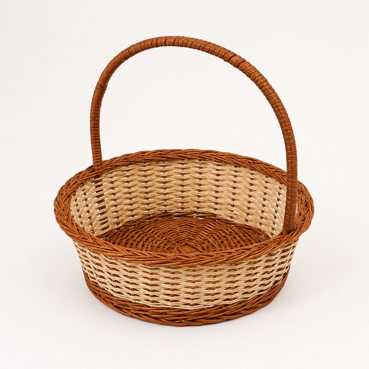 CraftCane Handmade Willow Gift Basket with Handle | Decorative Fruit & Hamper Basket