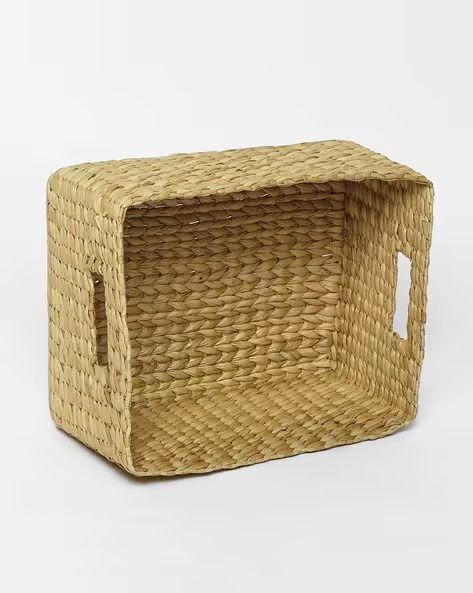 Natural Patira Woven Storage Tray Basket | Multipurpose Organizer Bin