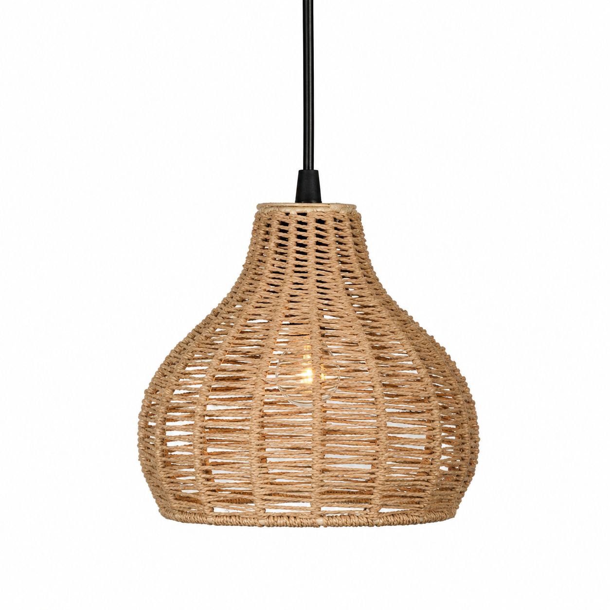 CraftCane Handmade Rope Hanging Lamp | Modern Woven Pendant Light